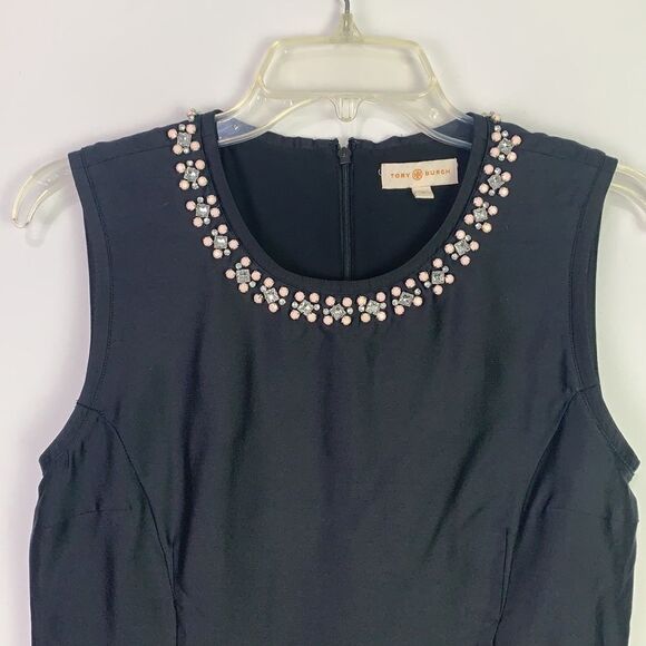 Tory Burch black with beaded neckline tank top - Picture 3 of 9